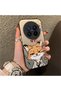 Vivo X200 Pro Compatible Heart-Themed Fox and Rabbit Printed Case, Matching Cover for Friends and Couples