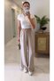 Jisna Stone Waist Tie Tencel Trousers - 3
