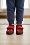 Boys' Red Home Shoes - Velcro Non-Slip Sole Slippers - 5