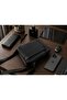 Men's Black Color Genuine Leather Shoulder Strap Messenger Bag Shoulder Bag - 2