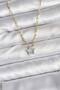 Özel_Pirinç Gold Color Chain Zircon Stone Minimal Star Model Women's Necklace