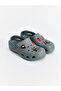 Gray Charm Detailed Men's Beach Sandals