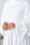 Two Layers of Pearls on the Sleeves Medina Silk Robe Dress and Pearl Shawl - 4