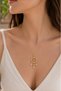Dream Catcher Pendant with Stone and Steel (Gold Color) - 2