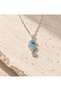 Seahorse Pendant Blue Zircon Stone Silver Color Women's Necklace |   Elegant Sea-Themed Necklace - 3