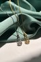 Steel Necklace with Zircon Stone and Safety Pin Figure - 3