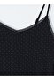Lcw Dream Black Polka Dot Women's Nightgown with Rope Straps - 7