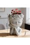 Marketplace Beram Bonsai Craft Vase Dreaming Doll Grey Polyresin Decorative Flower Pot Elegant Succulent Planter Indoor Outdoor Home Office Desk Decor Pen Pencil Holder Propagator Kit Gift (Dream) - 5