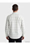 Ozmarka New Season White Regular Fit Plaid Oxford Men's Shirt - 4