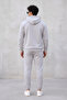 Men's Three-Thread Ribbed Sweatshirt Set - Hooded Sweatshirt with Kangaroo Pocket and Sweatpants with Elastic Cuffs - 6