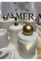100% Real Marble 7 Piece Luxury Bathroom Set with Marble Ball Handles - 7