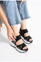 Sparkling Women's Sandals with Hidden Heels - 3