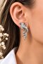Butterfly Detailed Silver Color Steel Earrings - 2