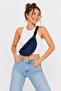 Unisex Denim Fabric Waist and Shoulder Bag 30X15Cm - 5