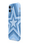 iPhone 12 Baby Blue Star Essential Slim Full Coverage Glossy Print Hard Phone Case with Camera Protection - 4