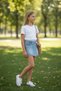 Girl's Denim Shorts Skirt Summer Comfortable Fit Jean Skirt Shorts 3-14 Years - 4