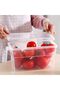 Three-piece refrigerator storage box with lid and handle - 2