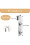 2-piece bathroom hook set, double towel hooks, shower enclosure, glass, silver, suitable for hanging towels, hand towels, bath sponges, pajamas, etc. - 2