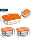 3-piece rust-proof steel lunchbox set with silicone sealing lid, leak-proof design, suitable for travel, school, and work, microwave safe - blue - 3