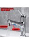 (Chrome plated) Bathroom faucet with pull-out spray head - Three spray patterns, single-hole bathroom faucet, perfect for home and modern bathrooms. - 4