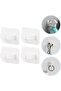 4-pack multi-purpose adhesive wall hooks, suitable for spray bottles, bathroom and kitchen storage, traceless round ring hooks.