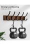 Wall-mounted coat rack, 16.5-inch wooden coat hooks, wall-mounted hooks, hat rack, bag rack, key rack, bathroom towel rack (1 piece, brown) - 2
