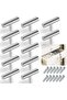 12-Pack T-Shaped Stainless Steel Single-Hole Cabinet Knobs & Drawer Handles with Screws (Silver)