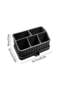 Silicone toothpaste holder, bathroom toiletries organizer, cosmetics rack with tray - black - 3