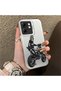 Infinix Hot 50I Compatible Helmeted Motorcyclist Drawing Printed Men's Style Phone Protective Case