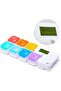 7-day morning and evening pillbox with reminder alarm, moisture-proof design, and can store vitamins (7 compartments).