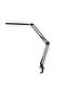 12W foldable LED light with clip, 10 brightness levels, 3 color modes, adjustable, eye-friendly, includes 5V/2A adapter. Black.