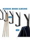 6 Black Coat Hooks with Screws Modern Style Wall Hooks for Bedrooms Living Rooms Bathrooms Hanging Clothes Coats Hats - 3