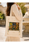 Tarot Card Themed Sublimation Print Raw Fabric Bag, Shoulder Bag, Shopping Bag