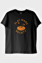Flat Mars Society Printed Space Themed Black T-Shirt