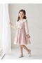 Nostalgic Collar Detailed Bowknot Girls' Dress