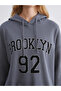 Brooklyn Printed Oversized Women's Thick Hoodie (W5) - 3