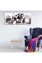 30x40 cm 3 Panel Gallery Wrapped Canvas | Fashion Cow Wall Art | Pink Black Elegance Decor - 4