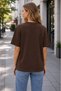 Women's Oversized Floral Motif Lace Pocket Detail T-Shirt - 6