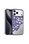 Apple iPhone 17 Pro Compatible Case Lace Mirror Silicone Case Deep Purple