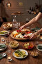 360 Degree Rotatable 34 cm Large Size Acacia Wood Breakfast Deli Presentation and Serving Board, Plate - 5