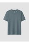 Ozmarka New Season Green Crew Neck Short Sleeve Men's Pajama Top
