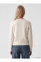 Alita City Farkıyla Xside White Knitwear Embroidered Women's Cardigan - 4