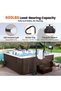 Hot Tub Handrail with LED Light, 360° Rotatable Spa Side Handrail with 35"～57" Adjustable Height, Hot Tub Hand Rail with Slide-Under Base and Non-Slip Grip for Indoor & Outdoor - 3