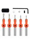 5-piece set of 8mm woodworking chamfering drill bits, countersunk chamfering drill bits, with limit ring and Allen wrench