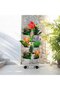 Rolling Plant Stand with Wheels and Drainage Tray - 33 cm Plant Caddy for Heavy-Duty Flower Boxes - 3 Pieces, Load Capacity Up to 90 kg - 2