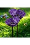 Bird Water Bottle - 14*14*65 cm - High-quality alloy material - Elegant floral design - Garden decoration - Pet supplies - Purple - 4