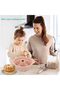 Silicone corrugated baking pan, non-stick material, with sturdy handle, baking mold, ideal for making cakes, jellies, gelatin, bread, etc., pink. - 5
