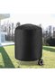 Waterproof Round BBQ Cover (70x70cm), Heavy Duty Dust Hood & UV Protection Weatherproof Oxford Fabric Outdoor Grill Smoker Cover - 2