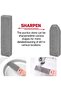 Pumice Toilet Block with Handle, bowl & bathtub cleaning brush with 4 refill strips, grey 26x4cm - 5