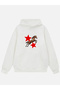 Unisex Star Horse Printed Hooded Fleece Oversized Sweatshirt
